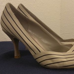 Cream and Black Heels